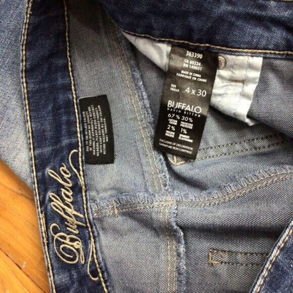 BUFFALO David Bitton jeans straight leg low rise stretchy soft denim size 4 - Picture 7 of 10